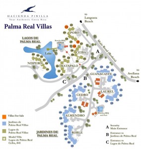 palma real map at hacienda pinilla